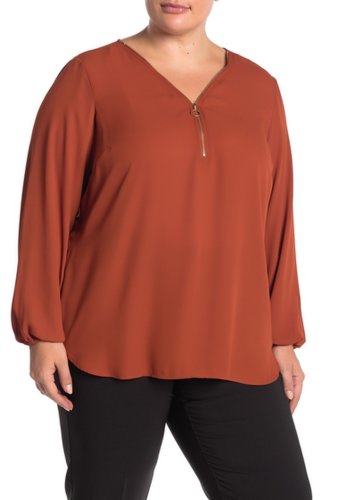 Imbracaminte femei nanette nanette lepore long sleeve v-neck blouse plus size arabianspi