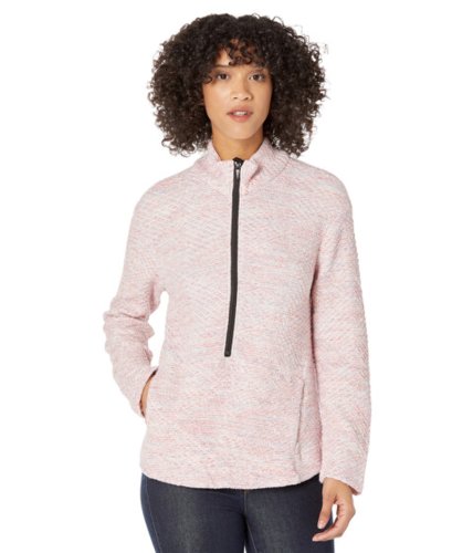 Imbracaminte femei niczoe zip it up space dye sweater pink multi