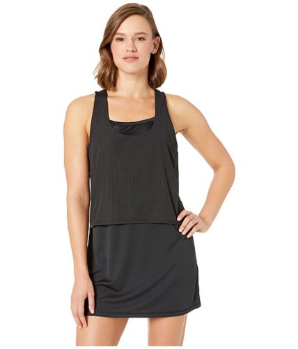 Imbracaminte femei nike sport mesh reversible layered dress cover-up black