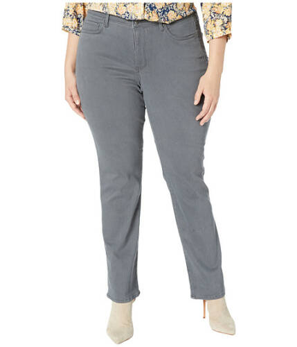 Imbracaminte femei nydj plus size plus size marilyn straight double snap waistband sueded sateen vintage pewter