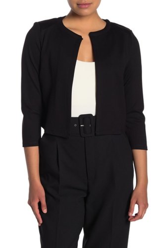 Imbracaminte femei philosophy apparel 34 sleeve cropped jacket petite black