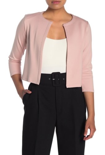 Imbracaminte femei philosophy apparel 34 sleeve cropped jacket petite lt blush