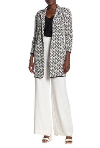 Imbracaminte femei philosophy apparel jacquard knit patterned jacket blackwhit