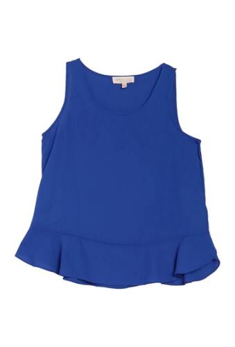 Imbracaminte femei philosophy apparel sleeveless ruffled blouse petite blue ensig