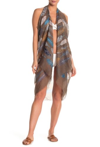 Imbracaminte femei pool to party feather print vest olive