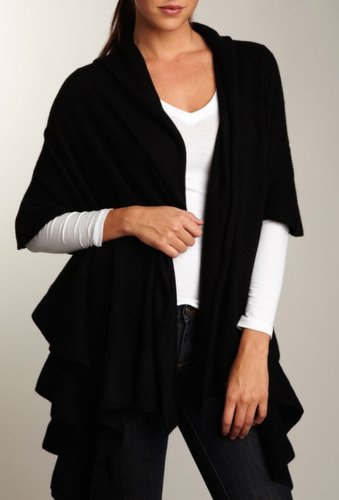 Imbracaminte femei portolano ribbed ruffle-trim cashmere scarf black
