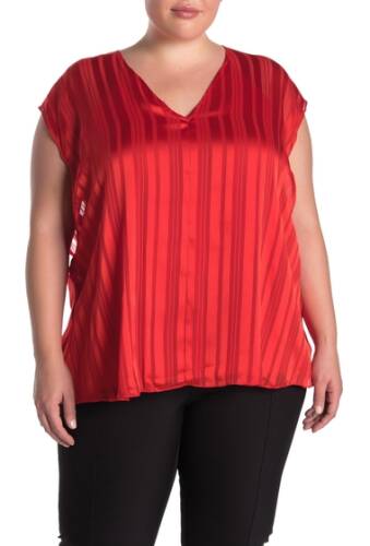 Imbracaminte femei rachel rachel roy may sheer stripe print cape top plus size neon tigerlily
