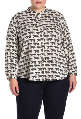 Imbracaminte femei rachel rachel roy nile animal print blouse plus size natural combo