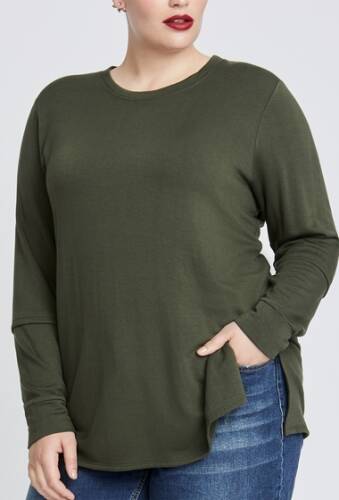 Imbracaminte femei rachel roy imogen long sleeve top plus size army green