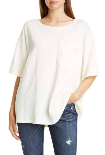 Imbracaminte femei rag bone oversize drop shoulder pocket t-shirt chalk