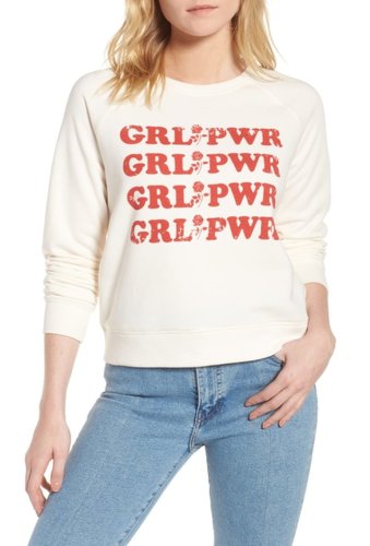 Imbracaminte femei rebecca minkoff girl power graphic printed sweatshirt creamterr