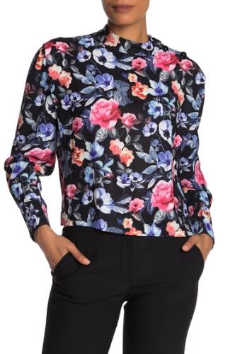 Imbracaminte femei rebecca minkoff trudy floral mock neck blouse multi