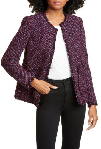 Imbracaminte femei rebecca taylor multi tweed jacket plum combo