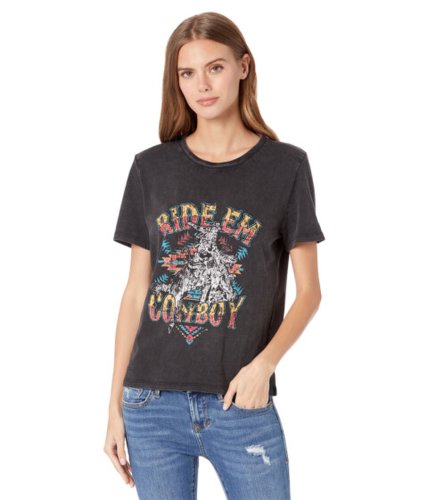 Imbracaminte femei rock and roll cowgirl graphic tee rrwt21r05j black
