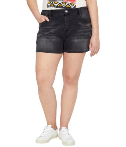 Imbracaminte femei rock and roll cowgirl high-rise denim shorts in steel wash 68h8202 steel wash