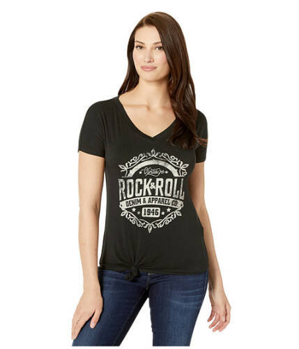Imbracaminte femei rock and roll cowgirl short sleeve t-shirt 49t1619 black
