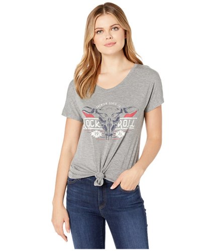 Imbracaminte femei rock and roll cowgirl short sleeve t-shirt 49t1635 grey