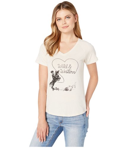Imbracaminte femei rock and roll cowgirl short sleeve t-shirt 49t1644 natural