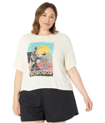 Imbracaminte femei rock and roll cowgirl short sleeve t-shirt with graphic 49t8407 natural