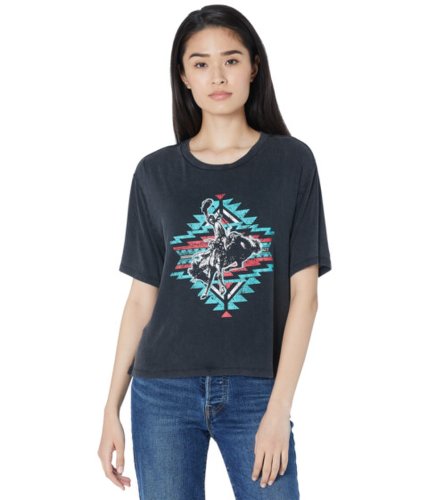 Imbracaminte femei rock and roll cowgirl short sleeve t-shirt with graphic 49t8423 black