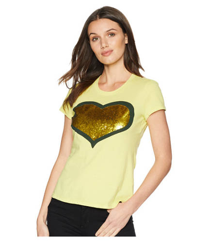 Imbracaminte femei romeo juliet couture sequin heart t-shirt yellow