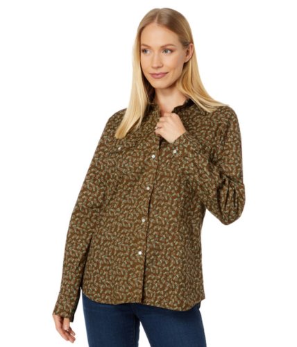 Imbracaminte femei roper polycotton mini floral print blouse brown