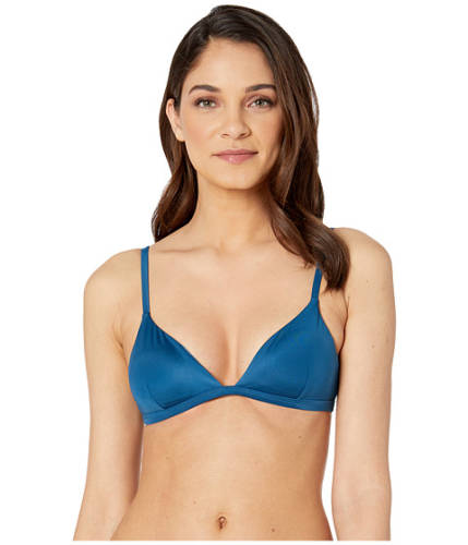 Imbracaminte femei rvca solid bralette bikini top poseidon blue