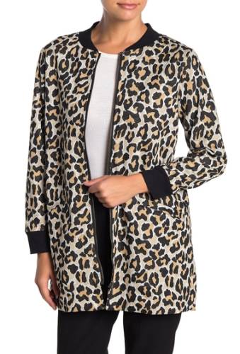 Imbracaminte femei sanctuary city topper leopard print coat regular petite crm leop