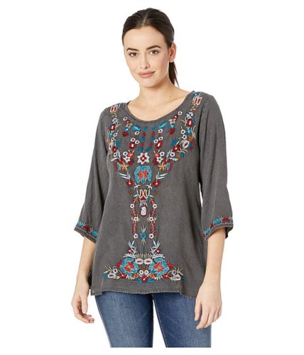 Imbracaminte femei scully aya pullover scoop neck embroidered top grey