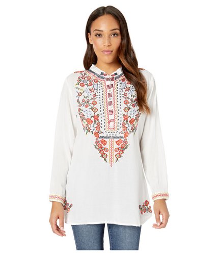 Imbracaminte femei scully charlane long sleeve embroidered top white