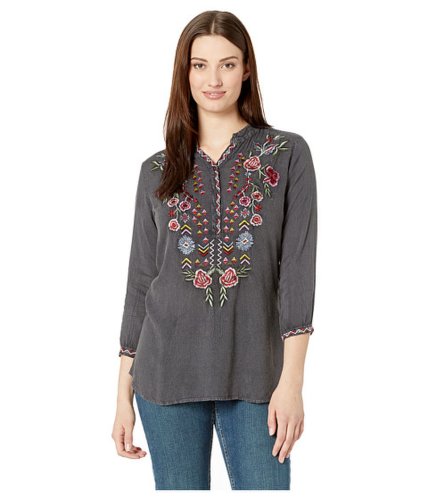 Imbracaminte femei scully embroidered front tunic charcoal