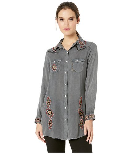 Imbracaminte femei scully nailhead embroidered tunic charcoal