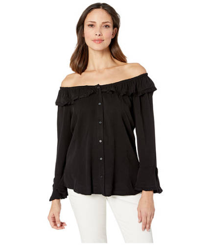 Imbracaminte femei scully ruffle off the shoulder top black