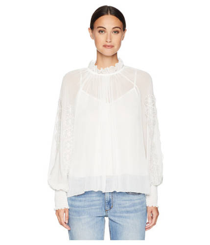 Imbracaminte femei see by chloe floral applique blouse white
