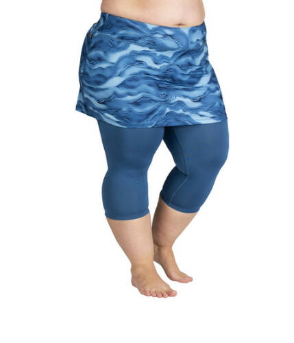 Imbracaminte femei skirt sports plus size lotta breeze capris skirt lagoon printdeep blue
