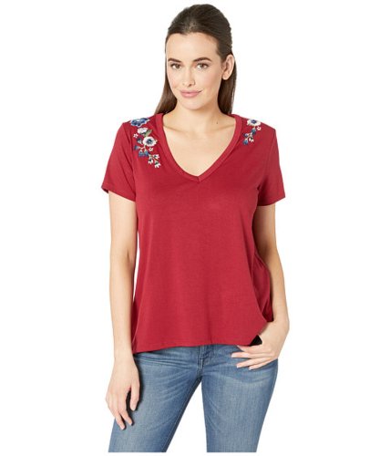 Imbracaminte femei stetson 3018 rayon spandex jersey t-shirt red
