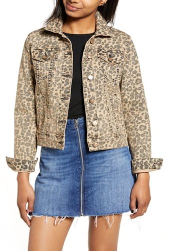 Imbracaminte femei sts blue colbey leopard print denim jacket brown