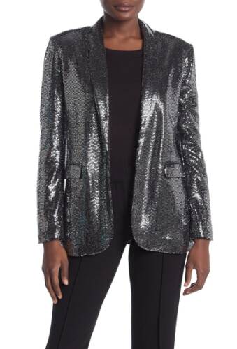 Imbracaminte femei t tahari metallic sequined jacket silverbla