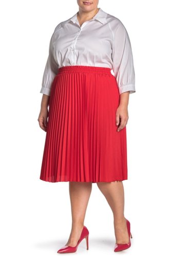 Imbracaminte femei t tahari pleated pull-on skirt plus size true scarl
