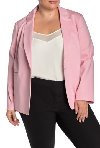 Imbracaminte femei T Tahari ponte button front blazer plus size rose parad