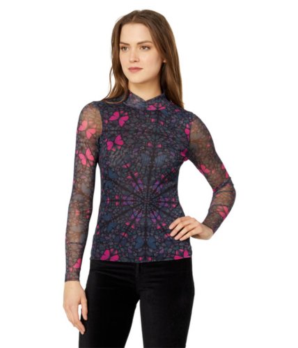 Imbracaminte femei ted baker kamill mesh fitted top with high neck black