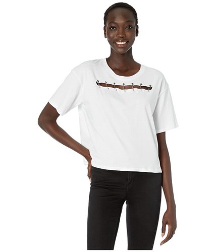 Imbracaminte femei the kooples t-shirt with pin openings on chest white