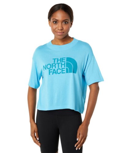 Imbracaminte femei the north face half dome cropped short sleeve tee norse blue