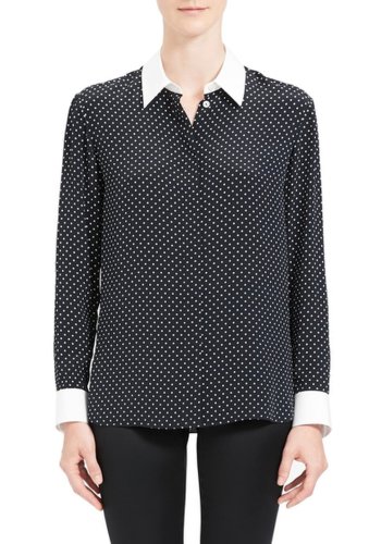 Imbracaminte femei theory combo polkadot print shirt black multi