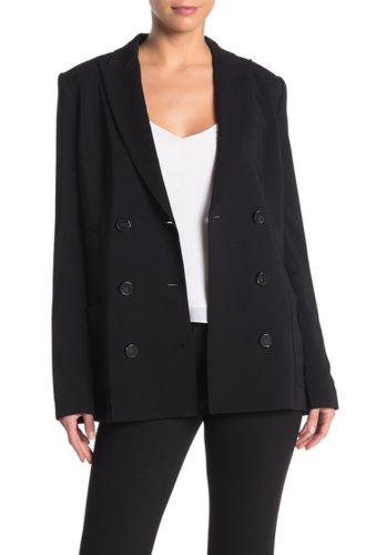 Imbracaminte femei theory front button double breasted coat black