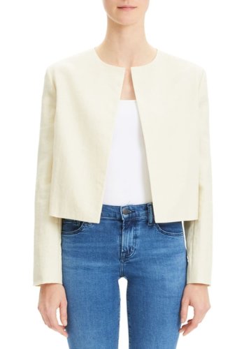 Imbracaminte femei theory luxe crop jacket light linen
