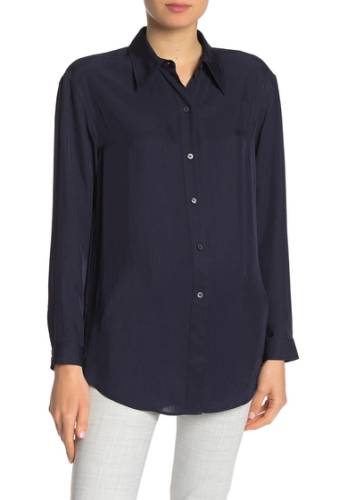 Imbracaminte femei theory oversized button front blouse twilight navy