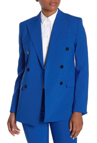 Imbracaminte femei theory tailored double breasted blazer ntcl blue