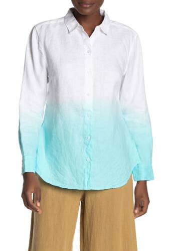 Imbracaminte femei tommy bahama ombre linen shirt whiteblue swell