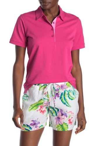 Imbracaminte femei tommy bahama tropicool pique polo shirt bright blush